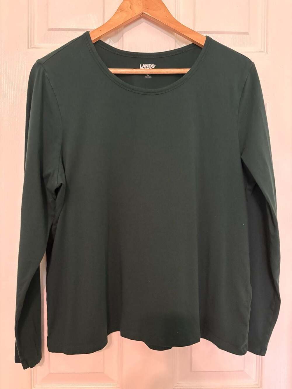 EUC Lands' End Long Sleeve Crewneck pajama top / T-shirt, XL petite